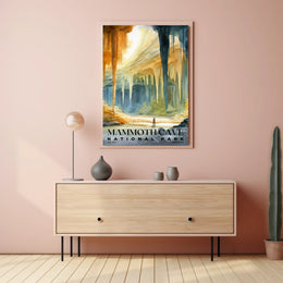 Mammoth Cave Watercolor Wall Art Poster
