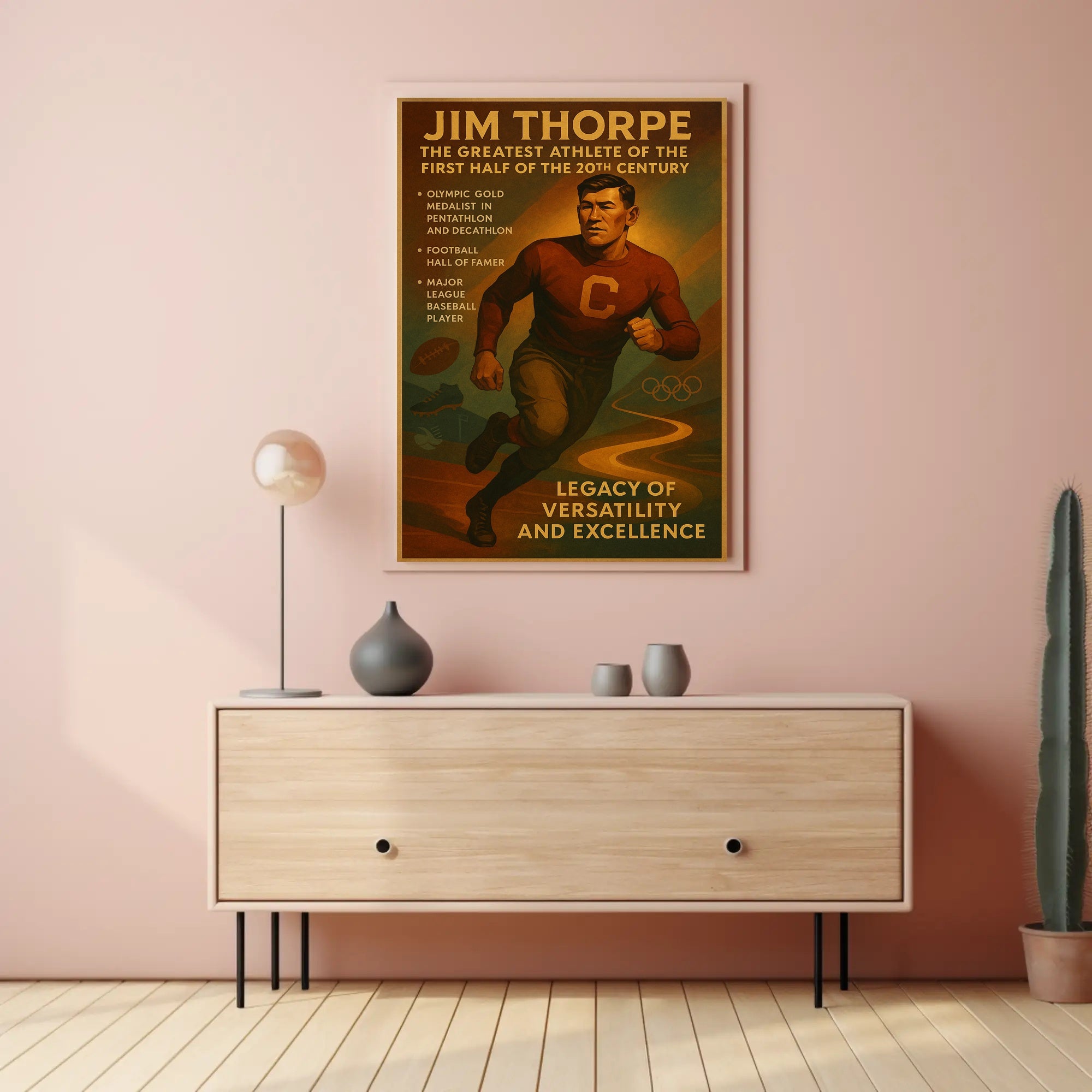 Celebrating Jim Thorpe's Athletic Legacy Poster