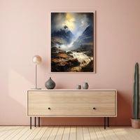 Majestic Mountain Landscape: Photorealistic National Park Poster