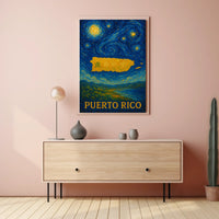 PUERTO RICO Starry Night Cultural or Heritage Poster