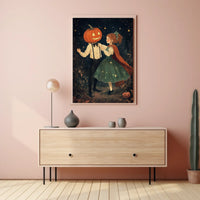 Whimsical Dancing Scene Illustration Fairy-tale Poster