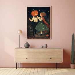 Whimsical Dancing Scene Illustration Fairy-tale Poster