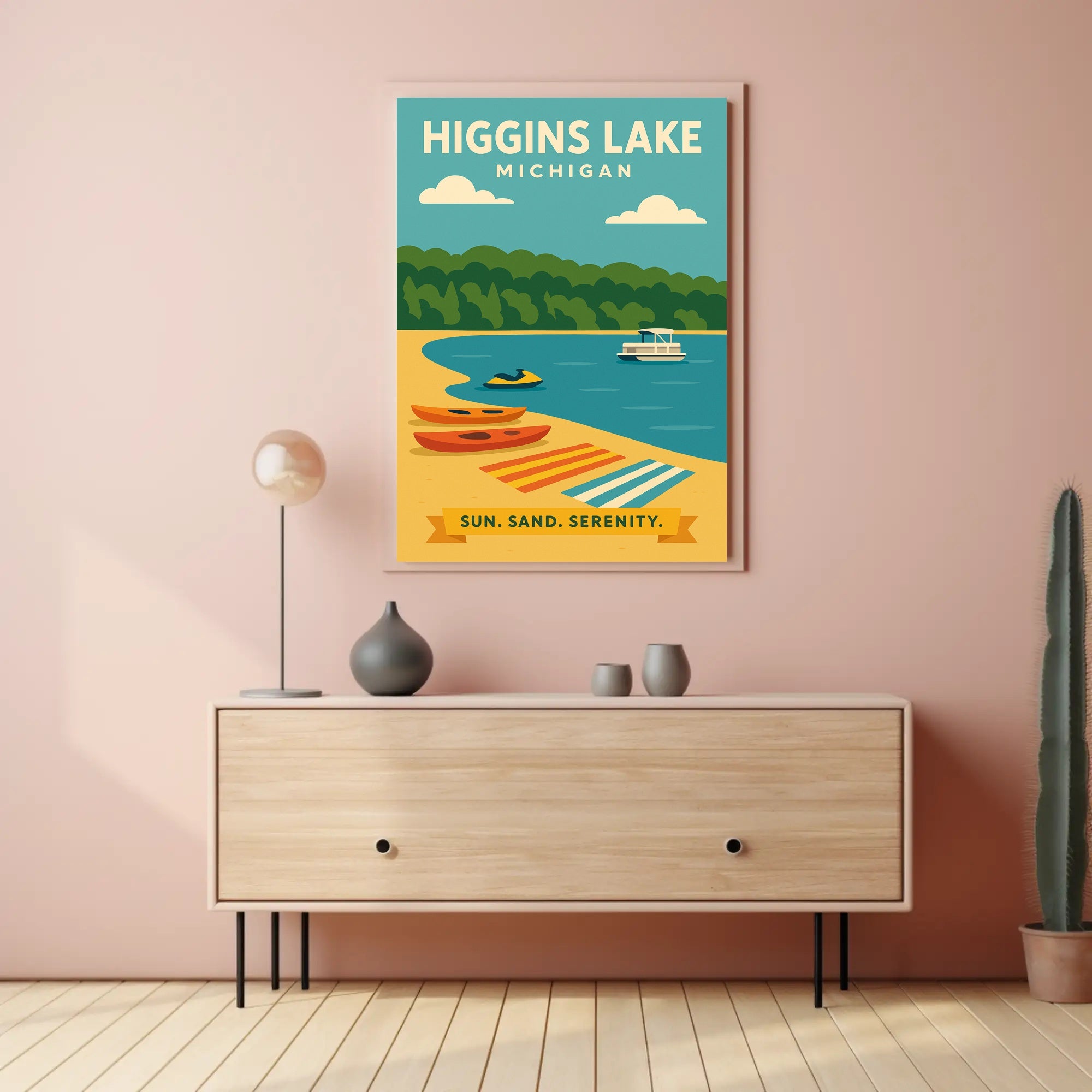 Higgins Lake Serenity Travel Poster