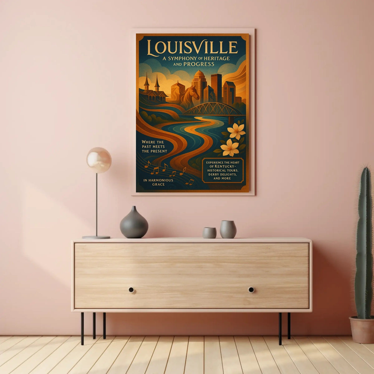 Louisville A Symphony of Heritage and Progress Poster