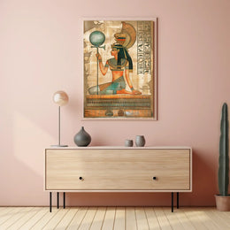 Futuristic Skyline Silhouette Art Deco Poster