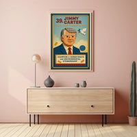 Jimmy Carter 39th President Wall Art Vintage Print PosterGoat
