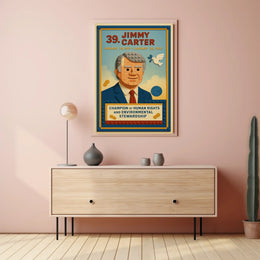 Jimmy Carter 39th President Wall Art Vintage Print PosterGoat