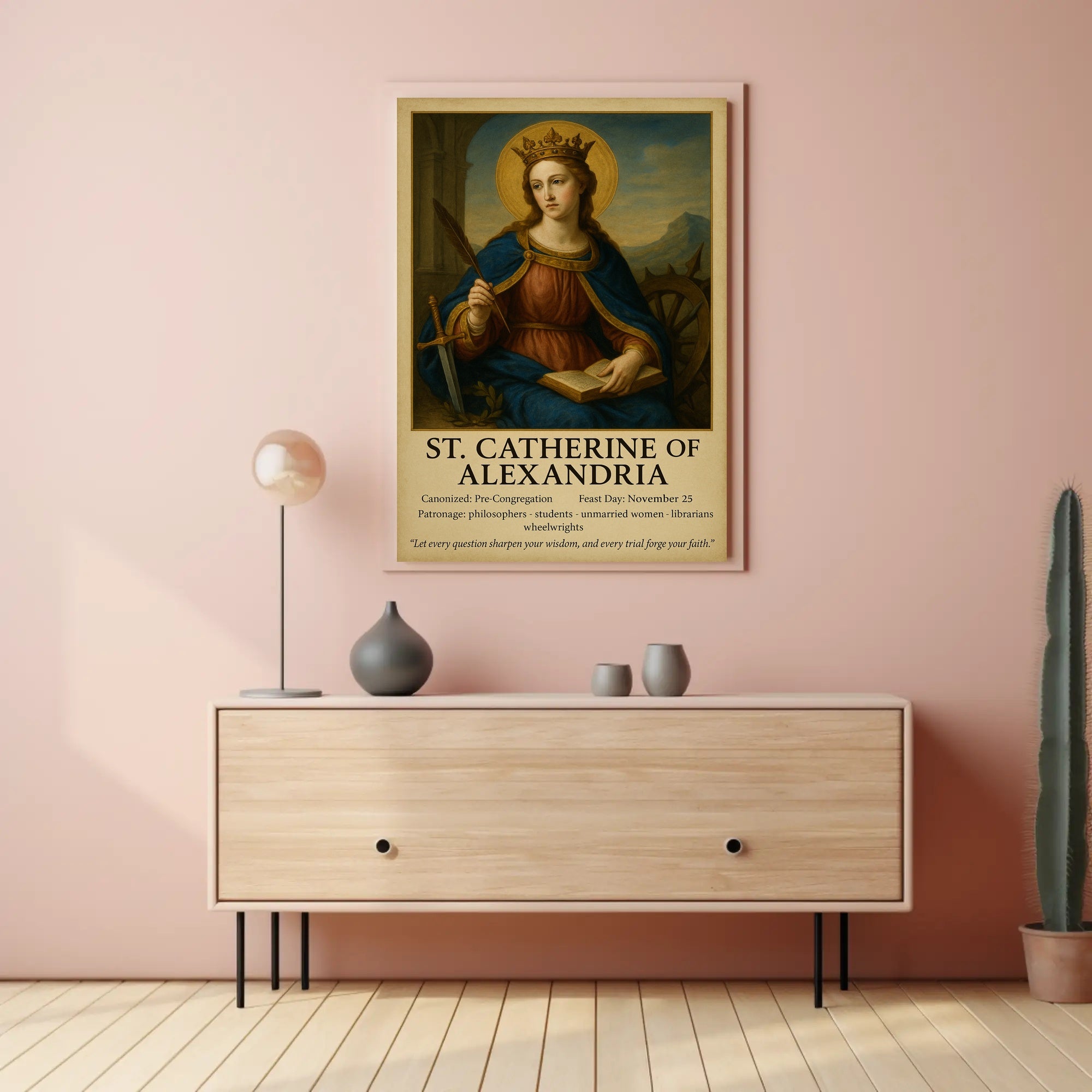 St. Catherine of Alexandria Iconography Heritage Poster