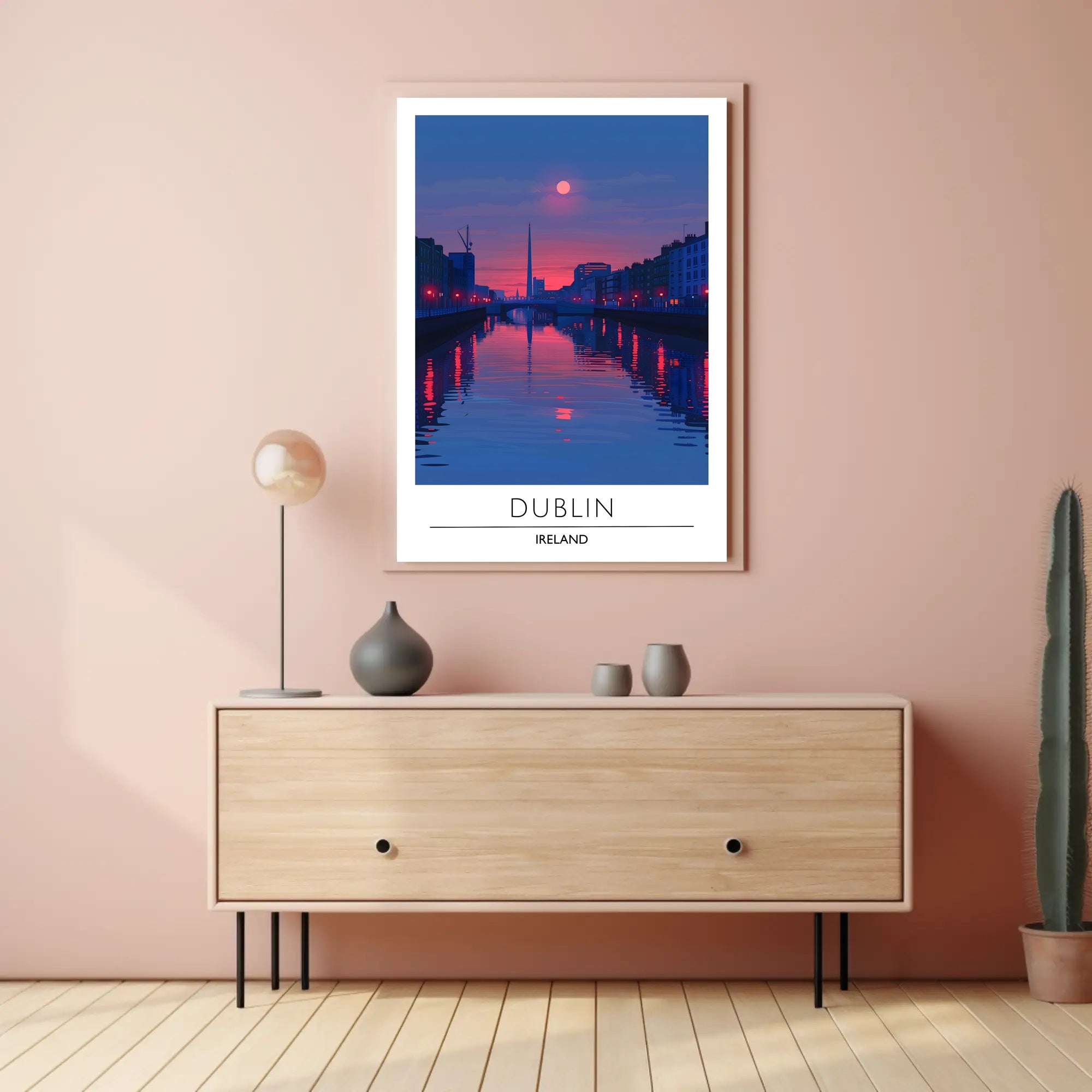 Dublin City Skyline at Sunset Urban or Cityscape Poster