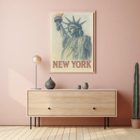 New York Cross Hatch Poster Museum Print for Urban Style