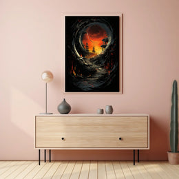 Apocalyptic Dystopian World Surreal Landscape Artistic Poster