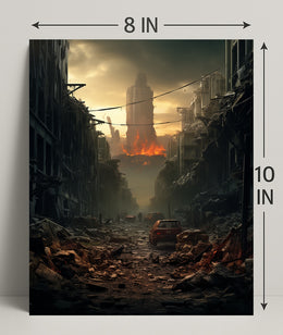Post-Apocalyptic Cityscape Poster