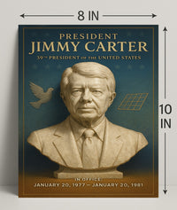 Jimmy Carter 39th President Wall Art Print PosterGoat