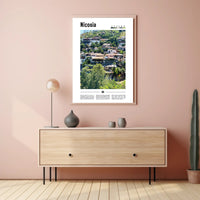 Nicosia Cityscape Vibrant Travel Poster PosterGoat