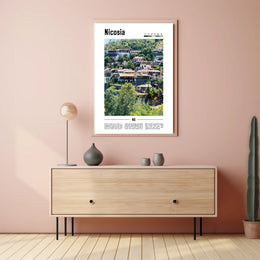 Nicosia Cityscape Vibrant Travel Poster PosterGoat