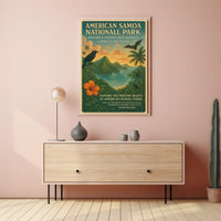 National Park of American Samoa Vibrant Landscape Poster