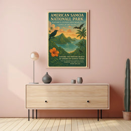 National Park of American Samoa Vibrant Landscape Poster