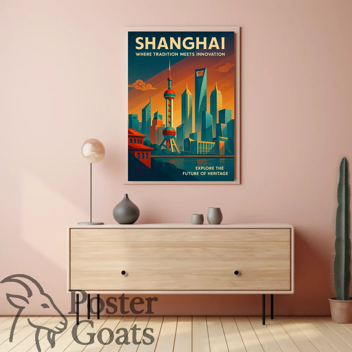 Shanghai: Tradition Meets Innovation Urban or Cityscape Poster