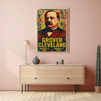 Grover Cleveland 22nd President of the United States Street Art Mashup Poster