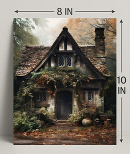 Enchanted Cottage In Autumn Poster