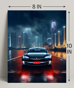 Electric Elegance In The City Poster