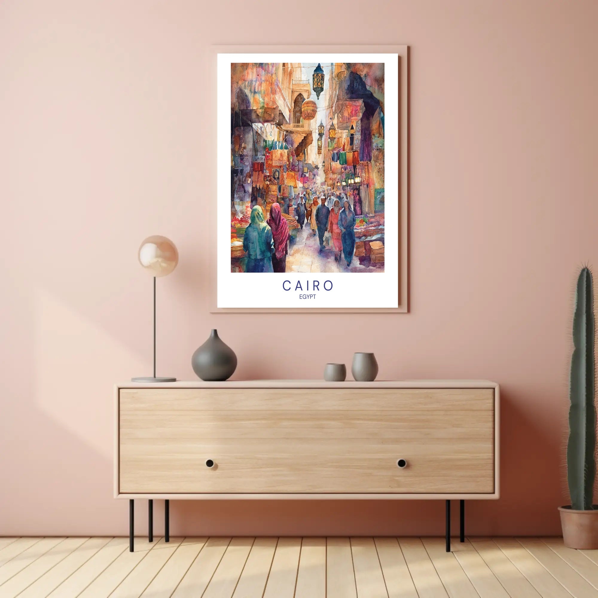 Cairo Market Scene Poster PosterGoat