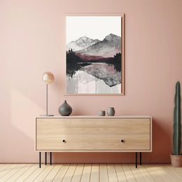 Serene Mountain Reflections Poster