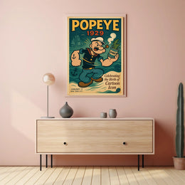 Classic Popeye Nostalgia with Vintage Nautical Theme Pop Culture Poster