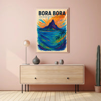 Bora Bora: Heart of the South Pacific Travel Poster PosterGoat
