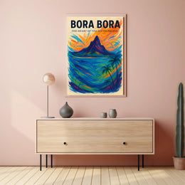 Bora Bora: Heart of the South Pacific Travel Poster PosterGoat