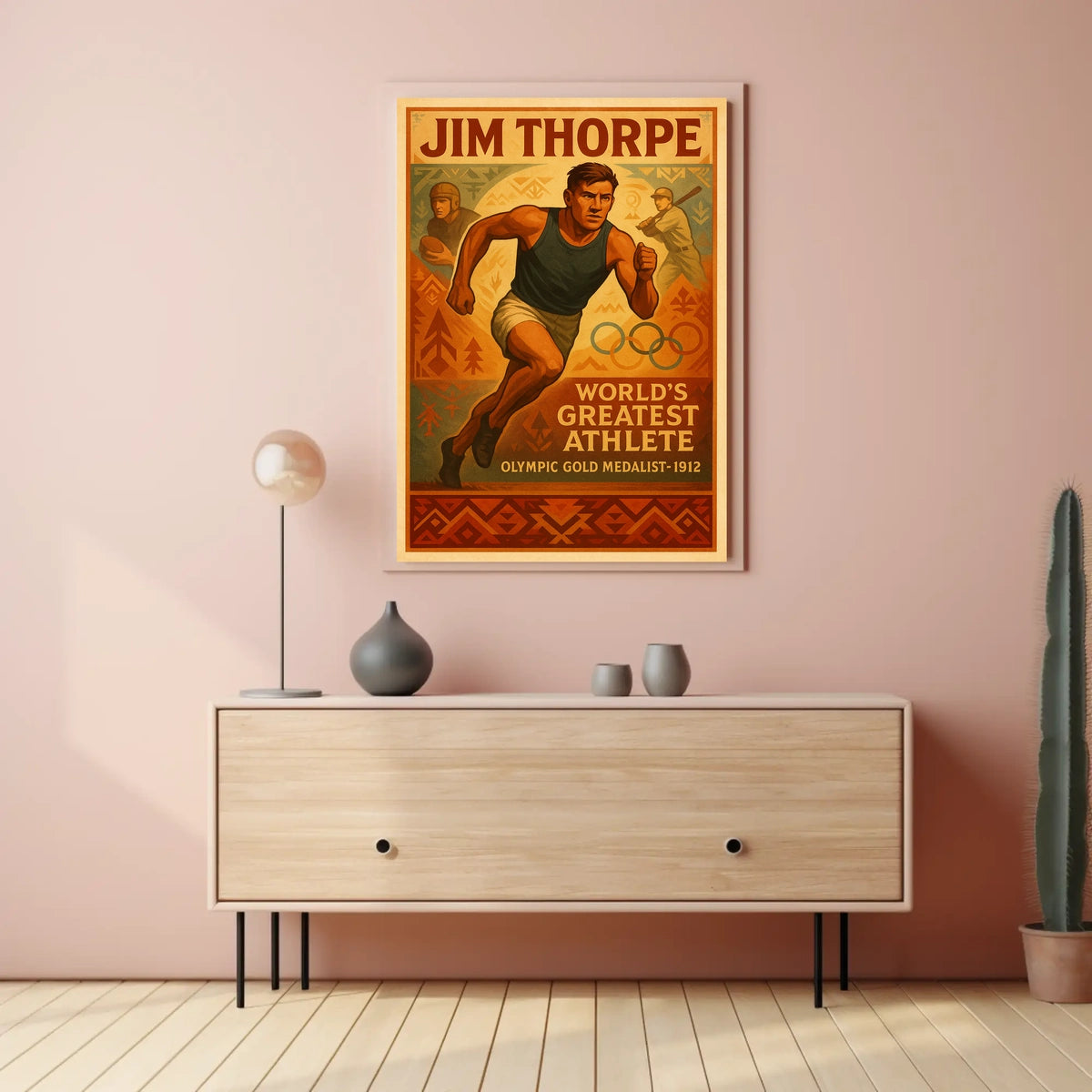 Jim Thorpe Legendary Athlete Poster