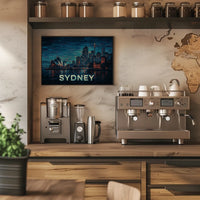 Sydney Skyline at Night Poster