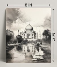 Majestic Reflections Of The Taj Mahal Poster