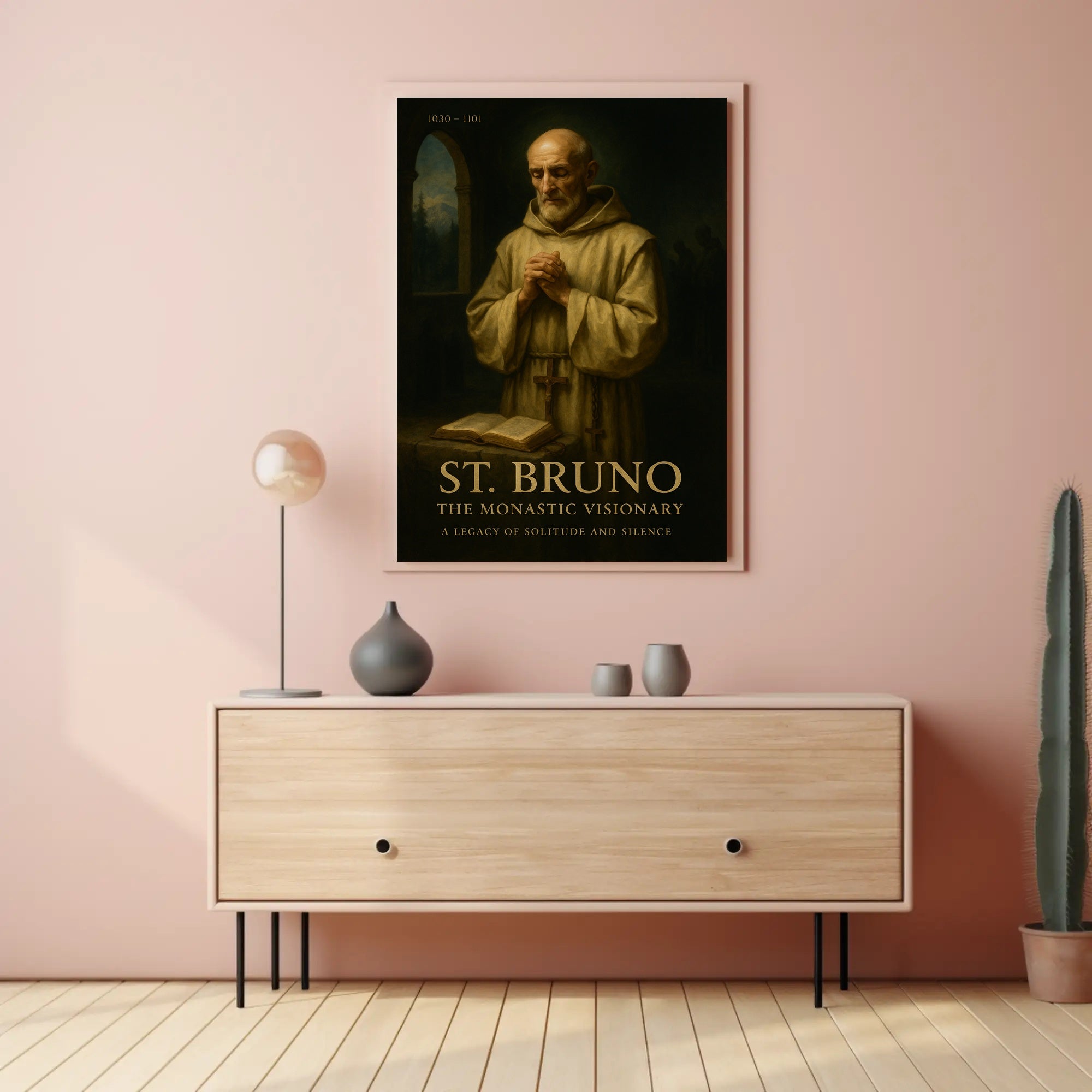 St Bruno Monastic Visionary Poster Wall Art