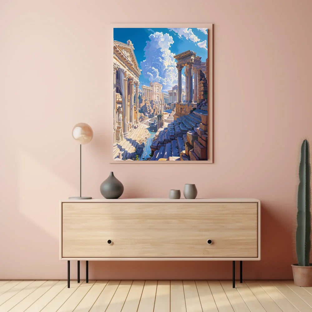 Ancient Roman Ruins: A Timeless Fantasy Poster