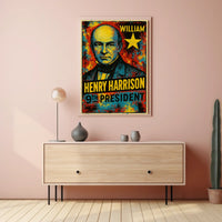 William Henry Harrison 9th President of the United States Graffiti Pop Art Poster