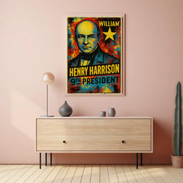 William Henry Harrison 9th President of the United States Graffiti Pop Art Poster