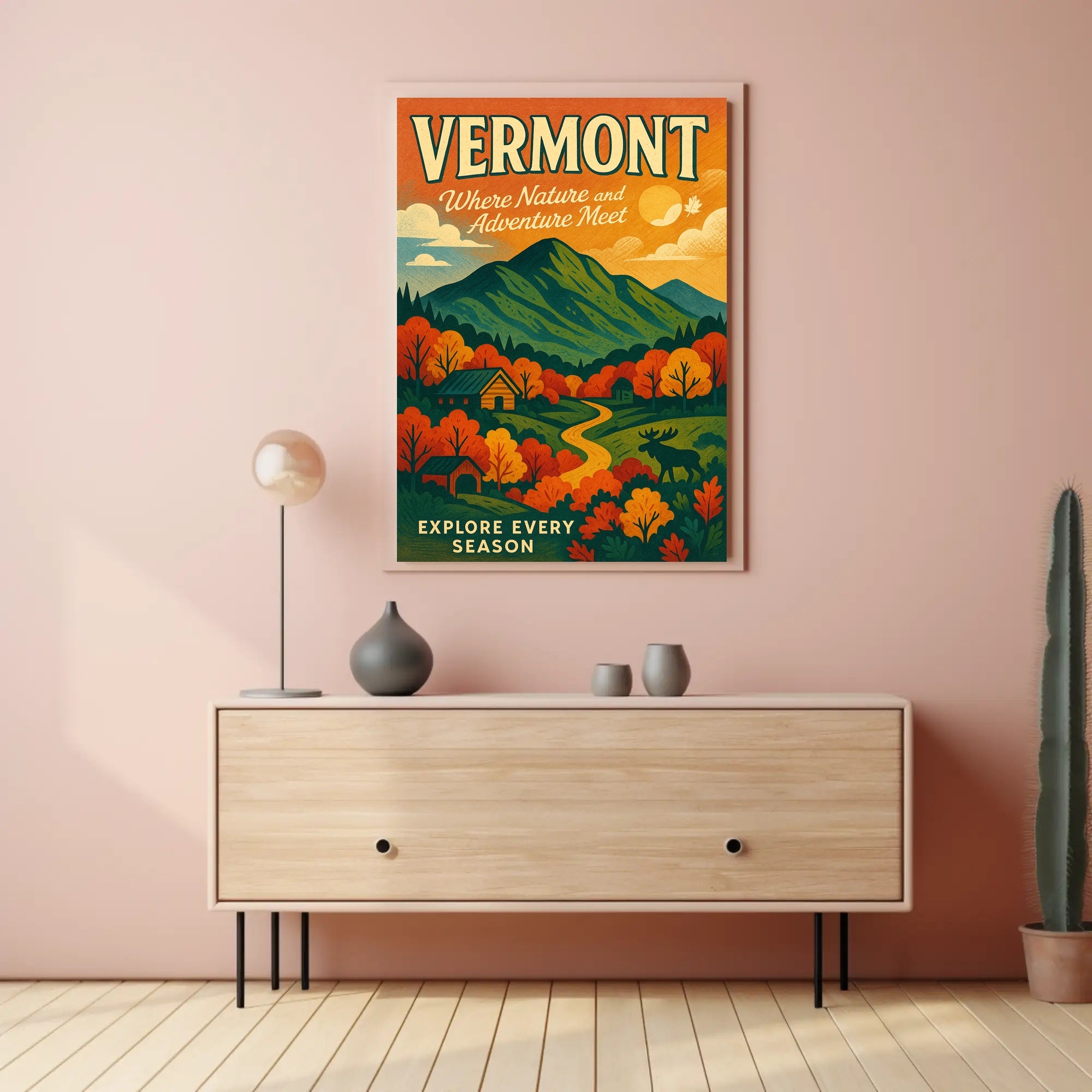 Vermont Adventure Wall Art Print Decor