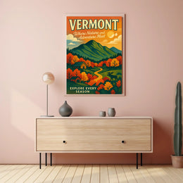 Vermont Adventure Wall Art Print Decor