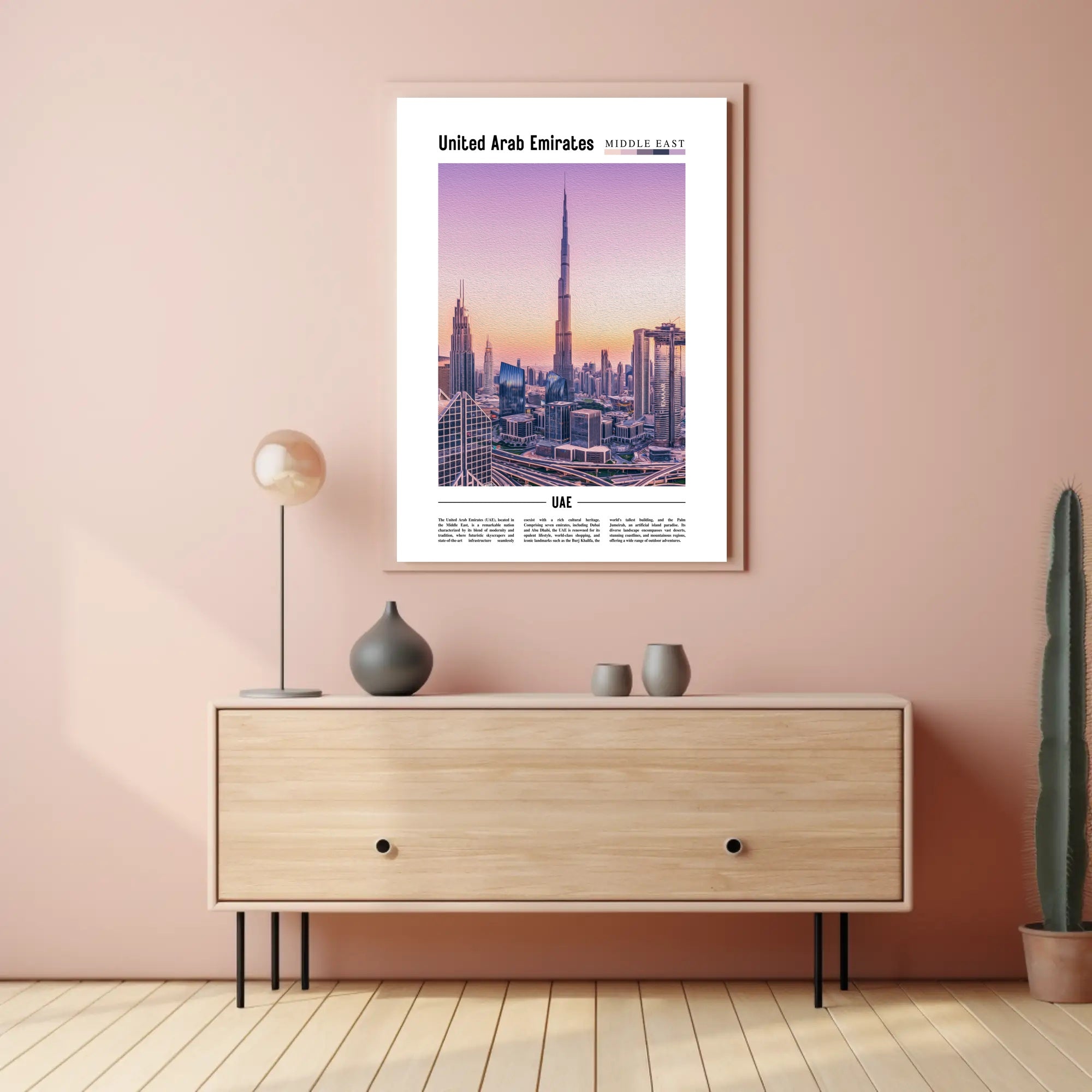 UAE Skyscraper Panorama Modern Cityscape Urban or Cityscape Poster PosterGoat