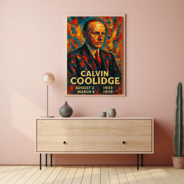 Calvin Coolidge 30th President of the United States Glitch Hop Art Poster