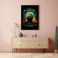 Retro Futurism The Evolution of Communication Poster