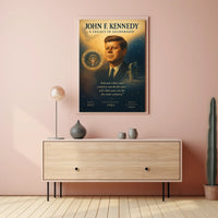 John F. Kennedy Leadership Legacy Vintage Poster
