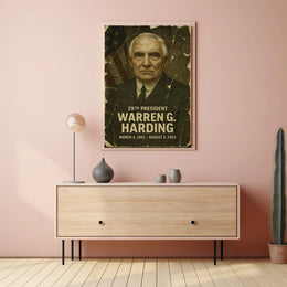 Warren G. Harding 29th President of the United States Damaged Photograph Poster