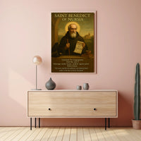 Saint Benedict Vintage Religious Art - Spirituality Poster