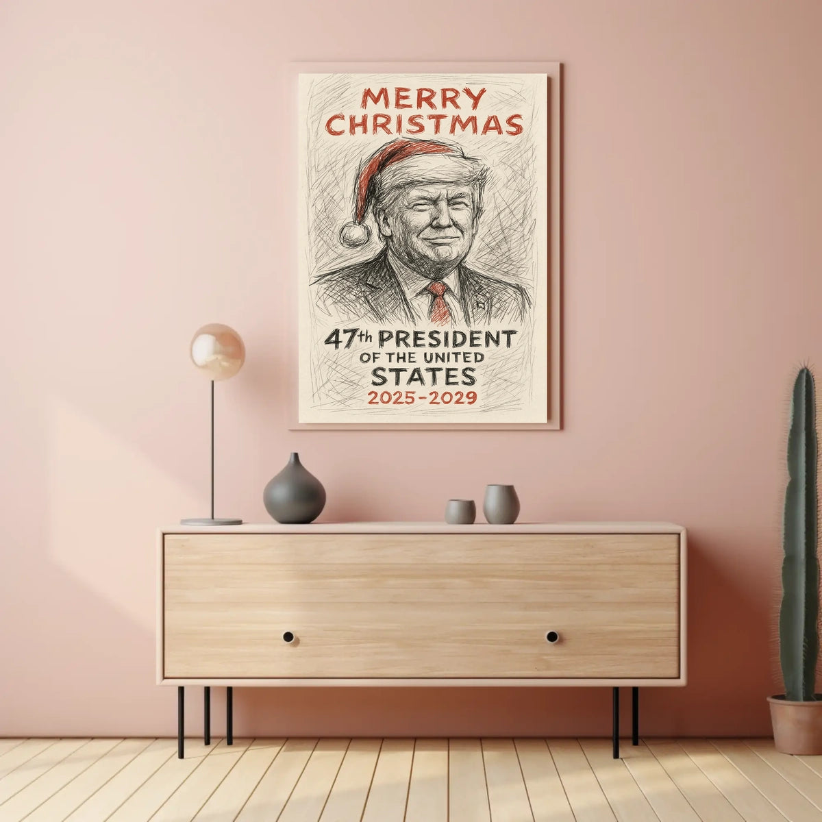 47th President Christmas Greeting Poster