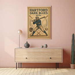 Hartford Dark Blues 1870S Baseball Poster