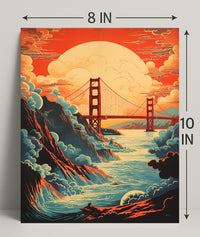 Golden Gate Bridge At Sunset Poster