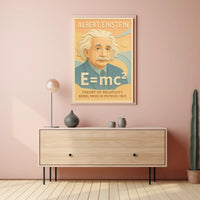 Albert Einstein Relativity Theory Education Science Physics Poster