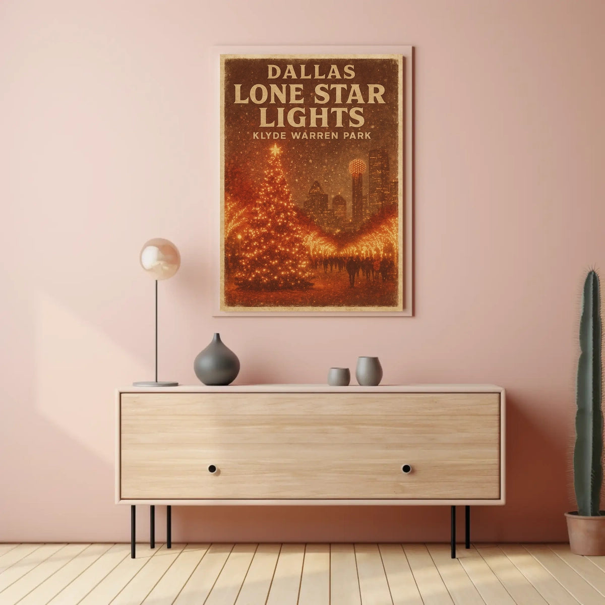 Dallas Lone Star Lights Poster